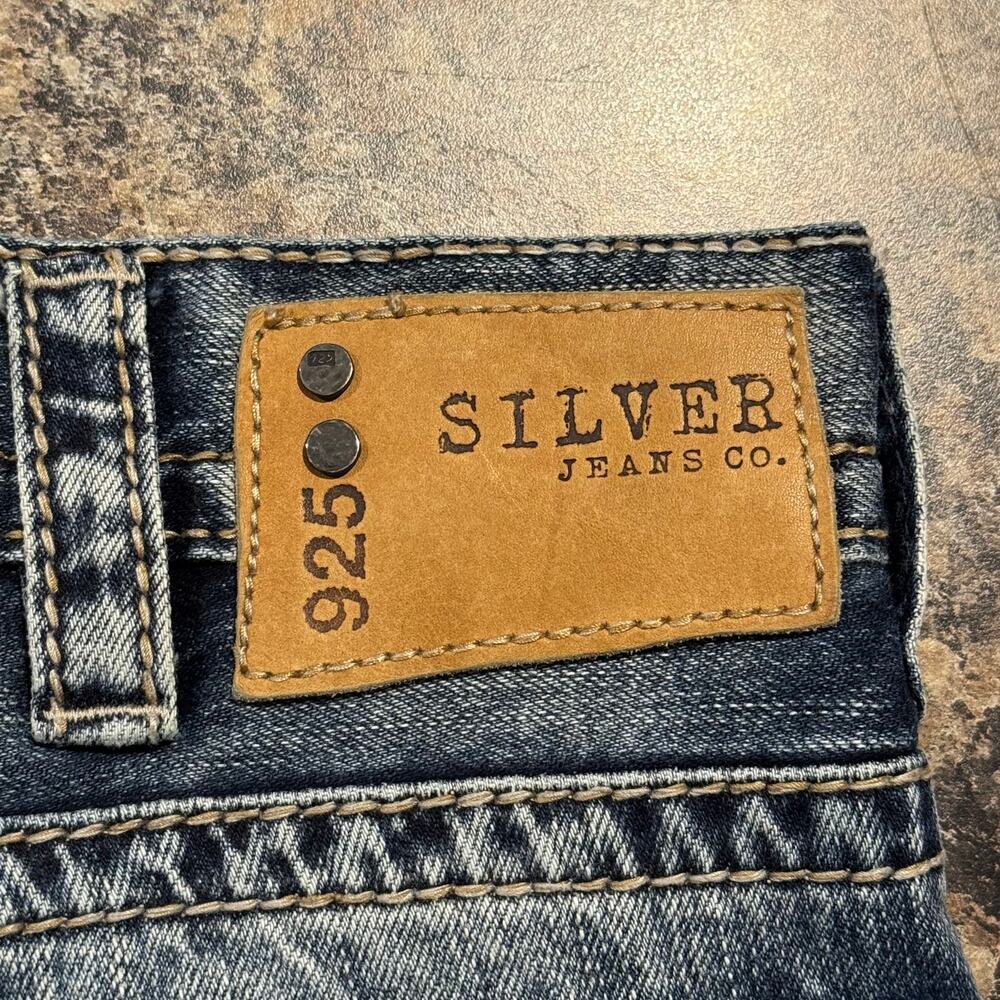Silver Jeans Zac Surplus 925 Series Straight Flap Pocket Distressed Y2K 34x32 - Picture 8 of 10
